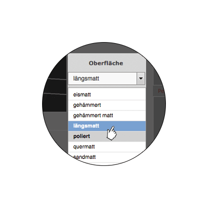 拋光亮面或紋理結構